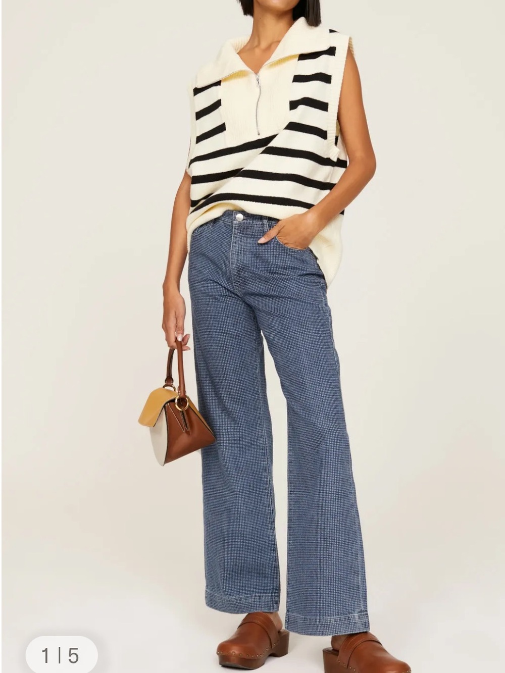 NWT DL1961 Zoie Wide Leg in Blue Mid Laser Sz 30 Relaxed Denim Casual cotton